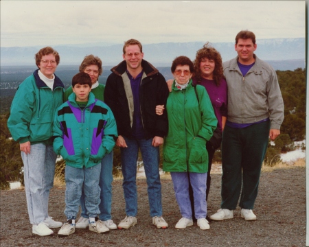 Linda with her Family in Arizona.