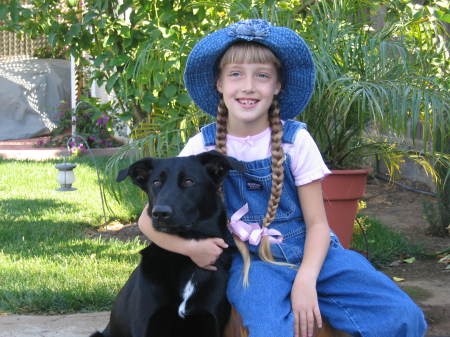 My youngest and her dog