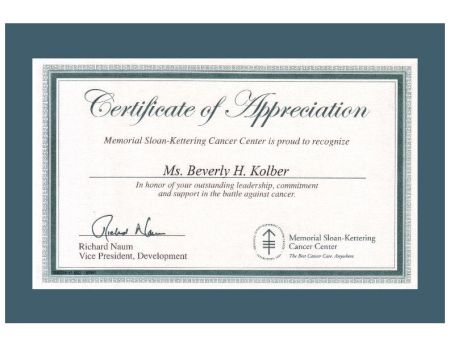 CERTIFICATE OF APPRECIATION