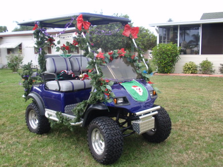 Our golf cart Xmas parade 2009 Sarasota Fl.