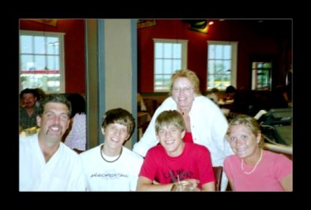 Rose (my wife) and our three kids at lunch