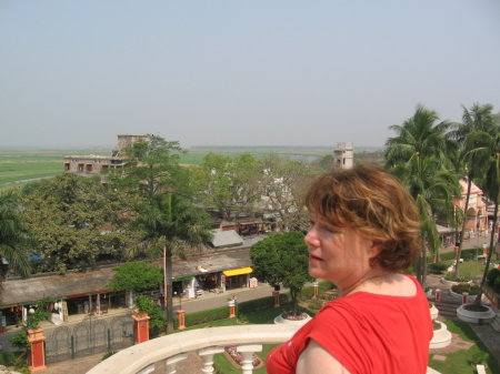 Anita overlooking the Ganges River.