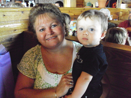 Me & my youngest grandson July 2009