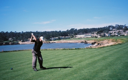 18th tee at Pebble Beach