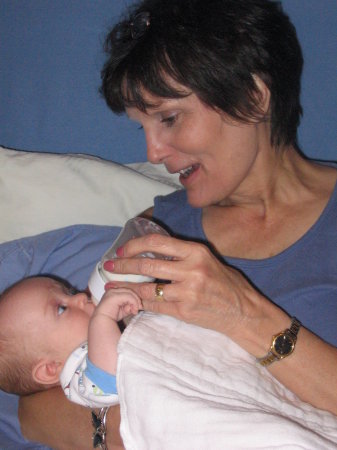 First meeting of grandson William 10/11/07
