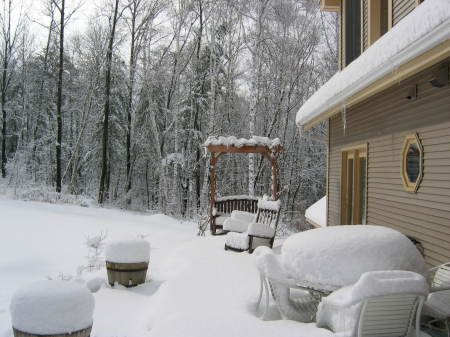 Snow on the deck