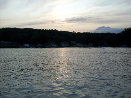 Sunset at Torch Lake.