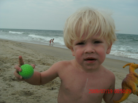 Bryson on the beach