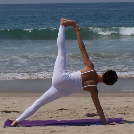 Yoga on Zuma Beach, Malibu California