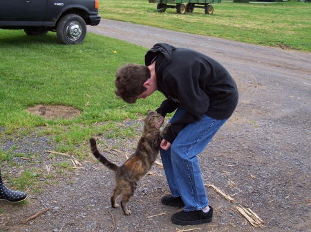 Colin with cat (2007)