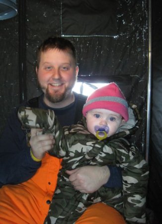 Haley's first ice fishing adventure Jan 2010