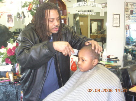 my son Daunte's first haircut