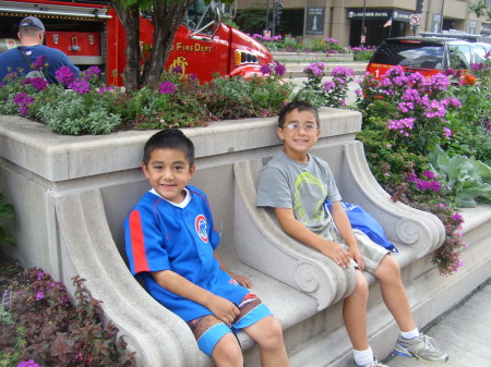 Sam and Marcello by the Chicago river