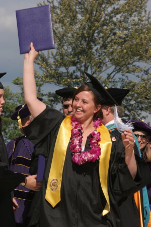 Recieving Diploma