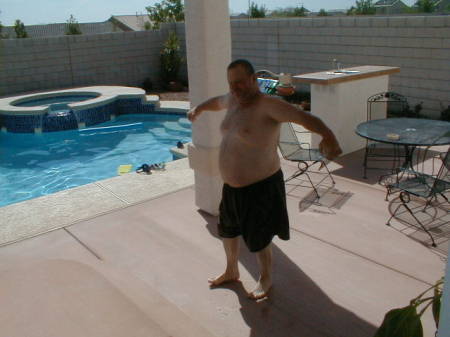 Buddy overflows my pool