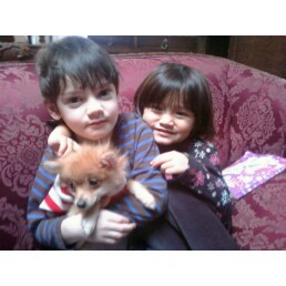 My two 4 year olds and baby bear