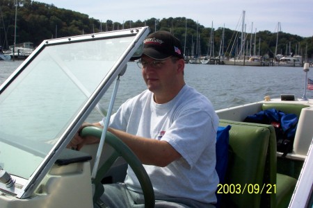 Rob Kimball on Lake Macatawa