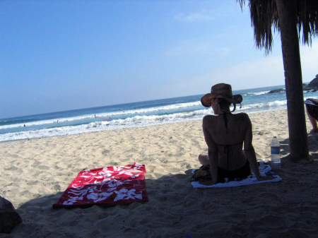 Me on the beach in Pescadero (South Baja)