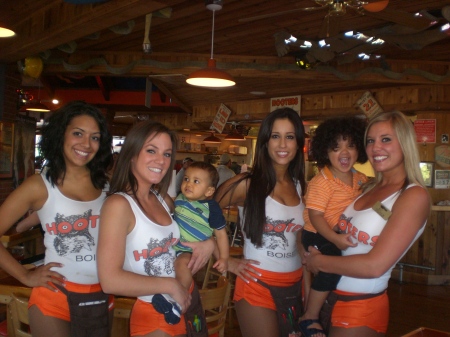 My boys at Hooters