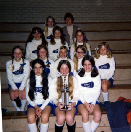 Cheerleaders with their trophy