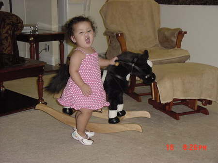 Chloe and her "pony"