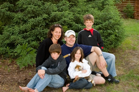 Family at the lake.