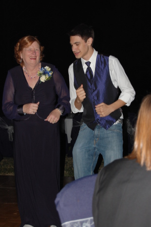 My grandson Austin and I dance