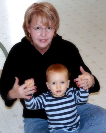 Grandma Di and the youngest little Caldwell