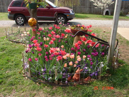 Front flower bed.