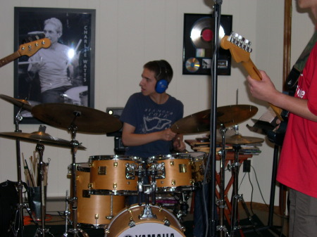 Evan on Drums September 2009.
