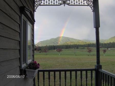 Rainbow off of front porch