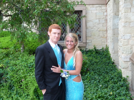 Son Kenny with fiance Brittany before Prom