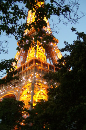 Eiffel Tower at dusk