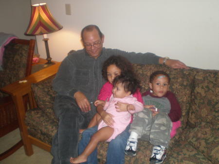 Me, with grandkids, Jasmyne, Sofia & Mateo