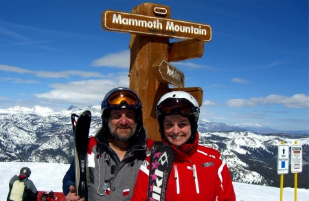 Gayle and I on summit of Mammoth, 11,000 ft.