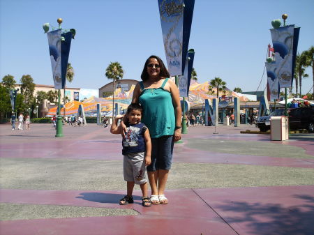 Diego and Mom at Universal July 2008