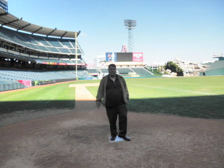 Ross on Home Plate, Angels' Stadium, 29 Dec 09