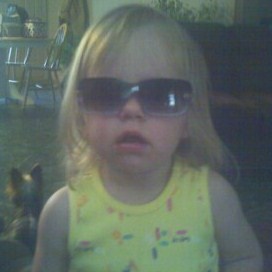 My youngest grandaughter being KEWL!!!