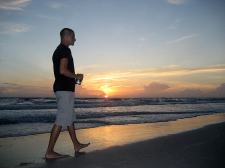 My son Justin on the beach in Florida