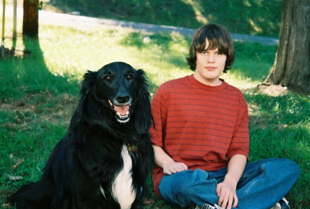 Connor and our dog Roxy