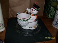 Party Lite Snowman Candle Holder