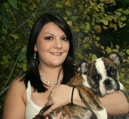 Megan and Sadie our new English Bulldog