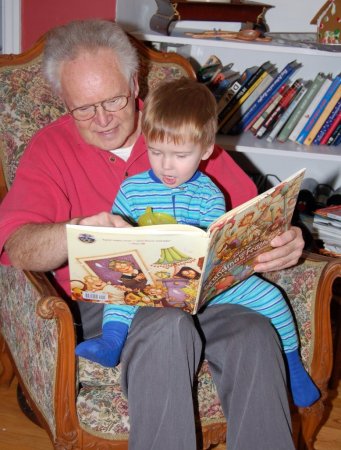 Reading Benjamin a story.