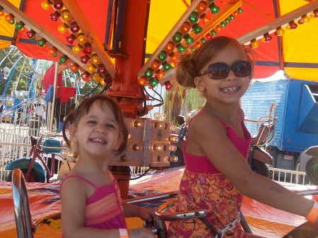 Maddie & Leena at the fair