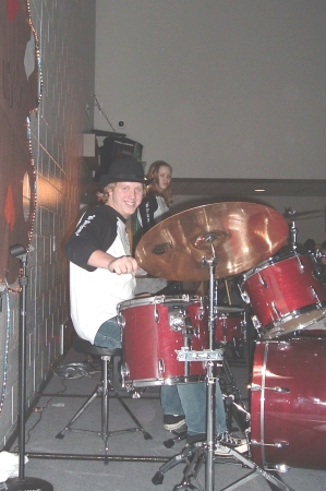 Ben on the drums