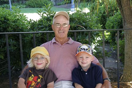 Grandpa with Twin Grandsons