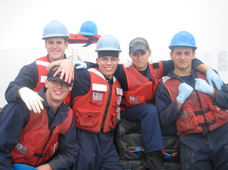 My oldest Kyle (one w/ glasses) Coast Guards