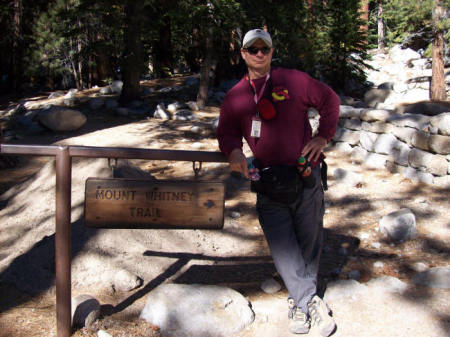 Getting ready to hike Mt Whitney