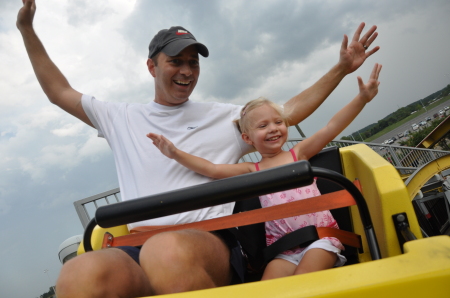 Daddy & Ava on the Coaster