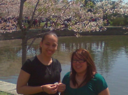 alicia & alyssa at cherry blossom 2009